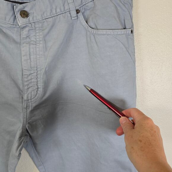 Ermenegildo Zegna Pants Men's 40 Blue Cotton Linen Blend Coastal Casual READ - Picture 4 of 12